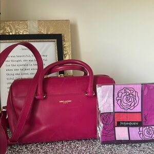 Saint Laurent Pink Leather Purse